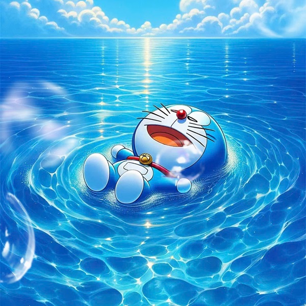 hình ảnh đại diện doreamon màu xanh dương cute 8