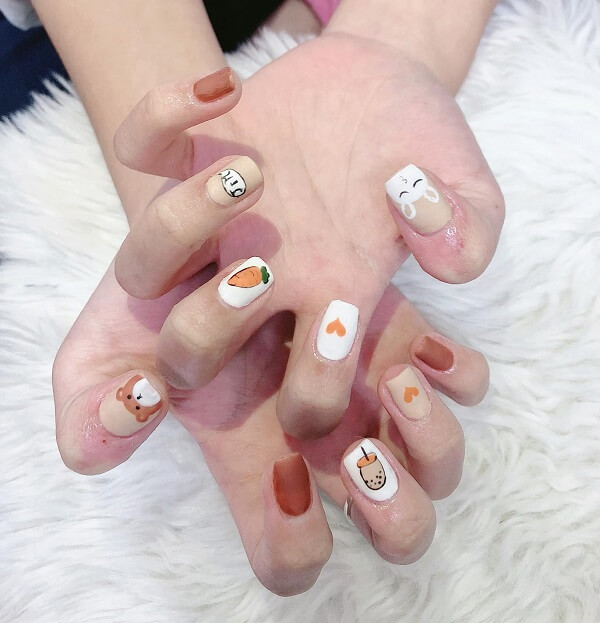 Mẫu nail cute nhất hiện nay 5