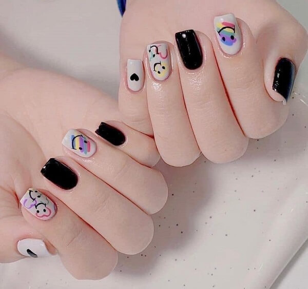 Nail móng ngắn cute 11