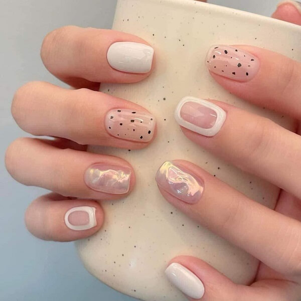 Nail móng ngắn cute 7