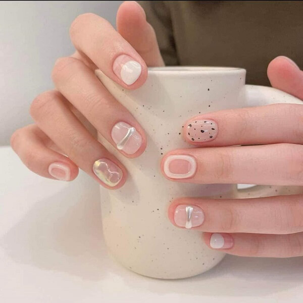 Nail móng ngắn cute 8