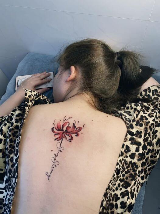 Tattoos hình xăm hoa bỉ ngạn 3