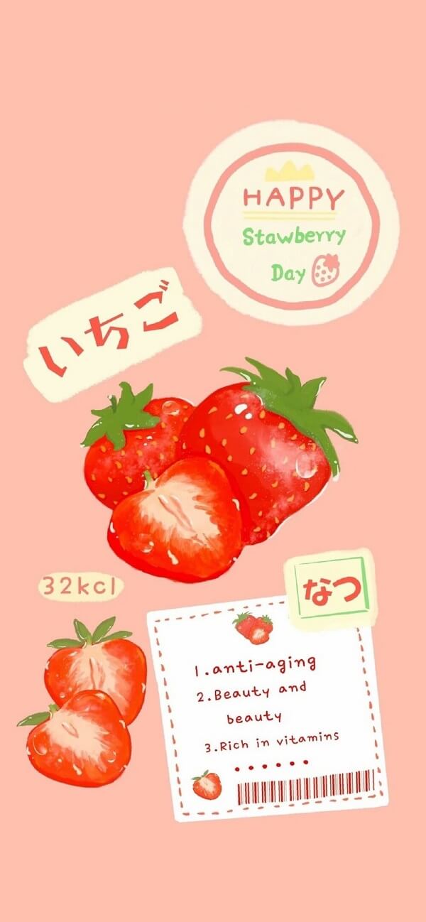 Strawberry hình nền dâu tây cute 4