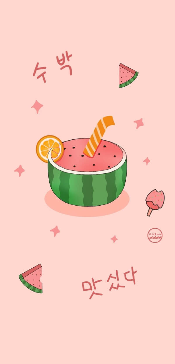 Hình nền dưa hấu cute 9