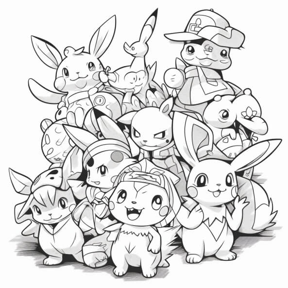 Tranh tô màu pokemon 7