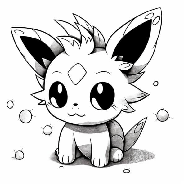 Tranh tô màu pokemon cute 1