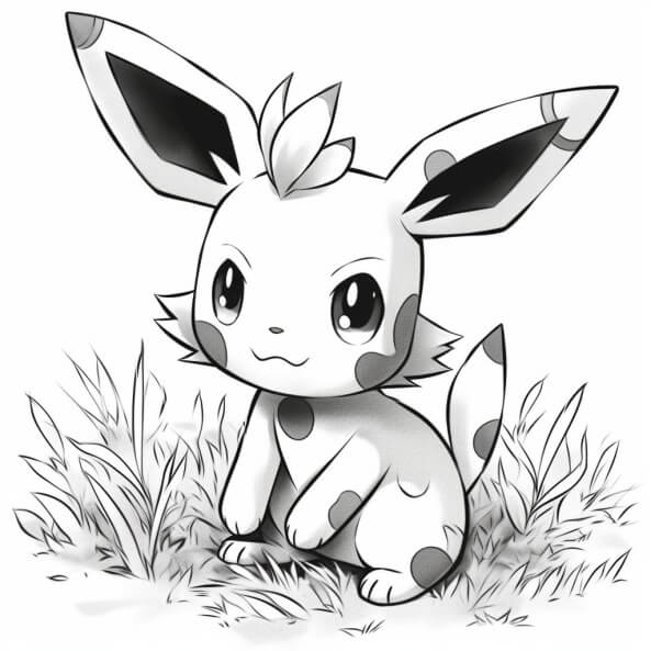 Tranh tô màu pokemon cute 3