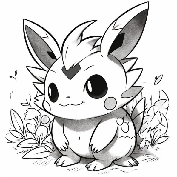 Tranh tô màu pokemon cute 4