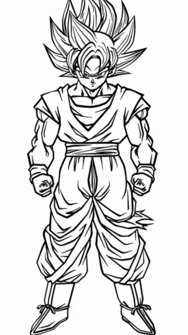 Tranh tô màu songoku 10