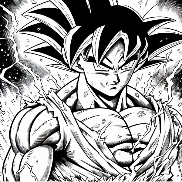 Tranh tô màu songoku 3