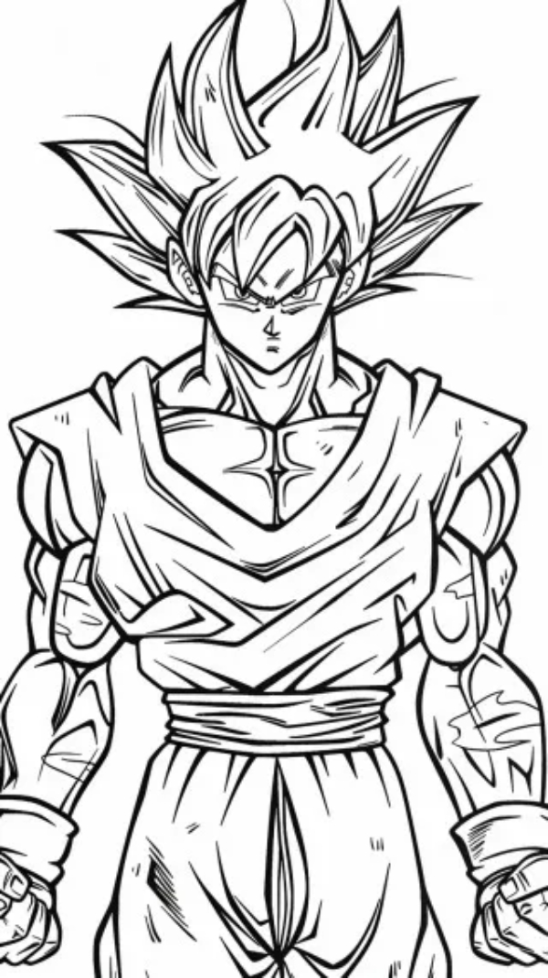 Tranh tô màu songoku 6