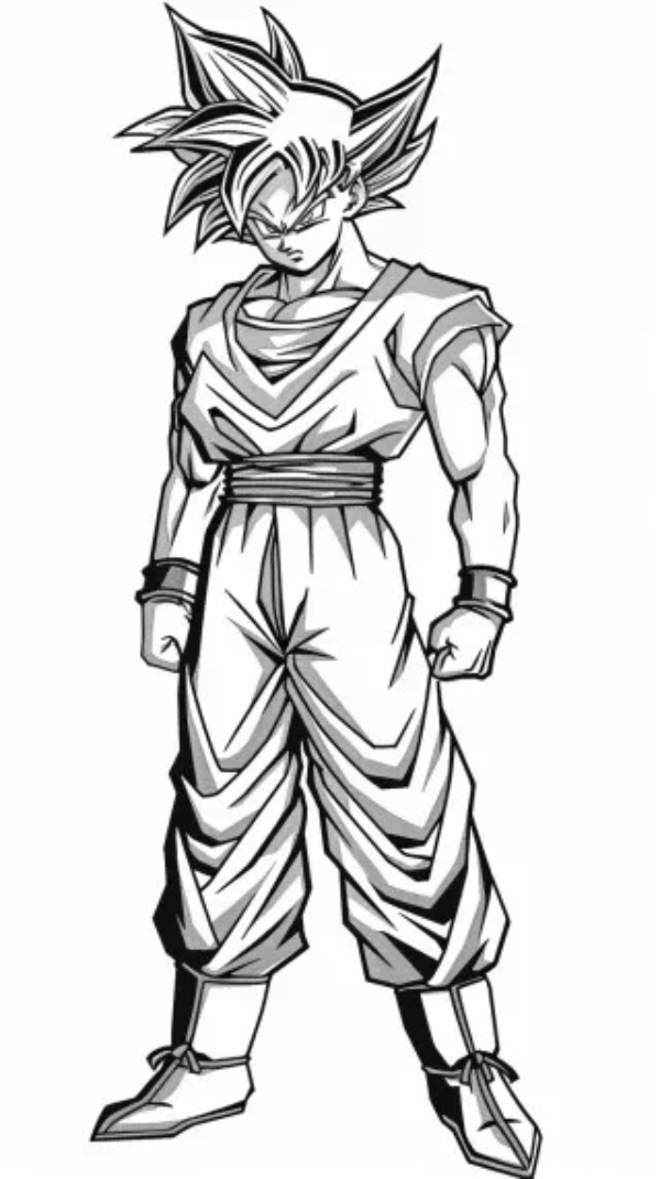 Tranh tô màu songoku 8