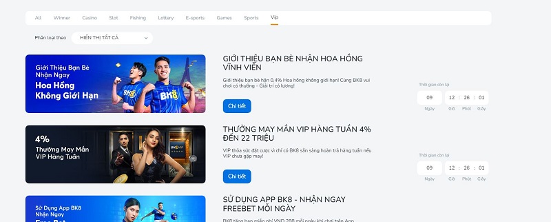 Khuyến mãi BK8 đặc biệt cho VIP 