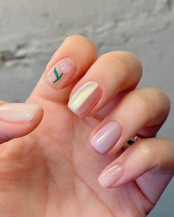 Mẫu nail đơn giản 3