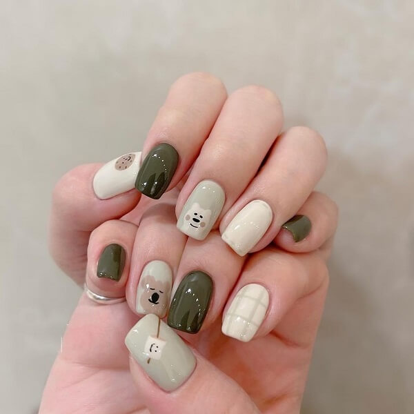 nail kẻ sọc hàn quốc 4