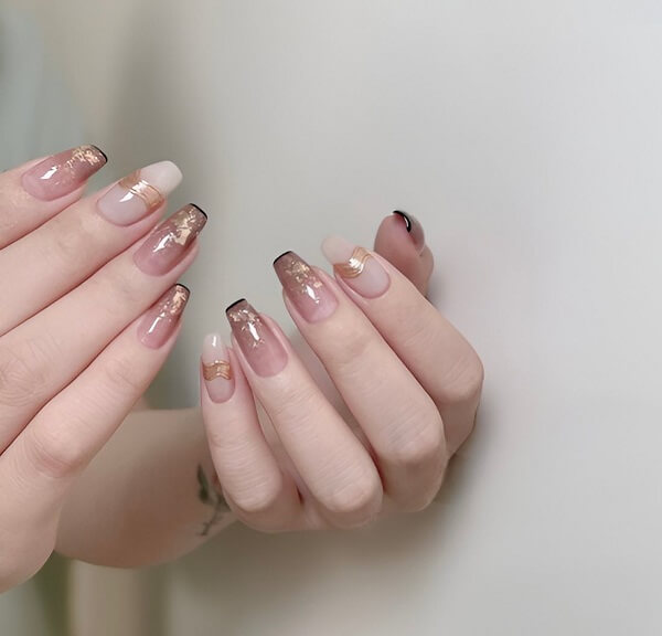 nail kẻ sọc hàn quốc 6