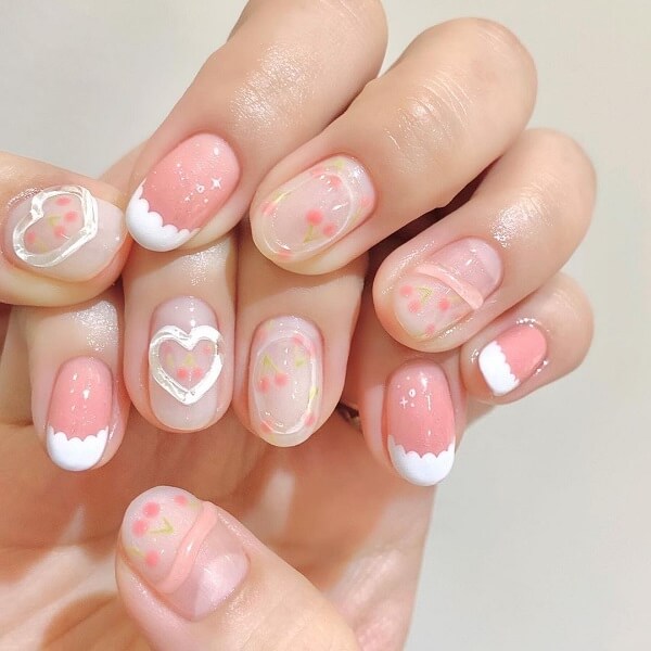 Mẫu nail hàn quốc dễ thương 6