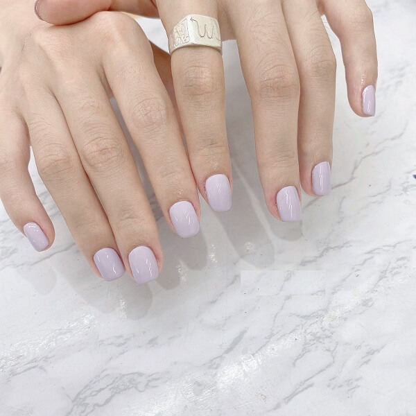 Mẫu nail màu tím 3