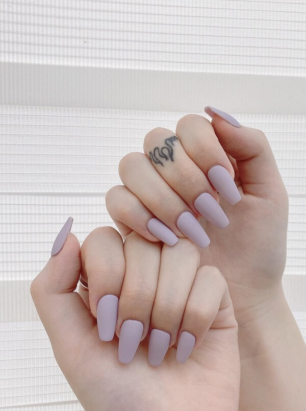 Mẫu nail màu tím 8