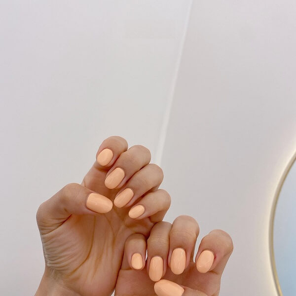 Mẫu nail màu cam 10