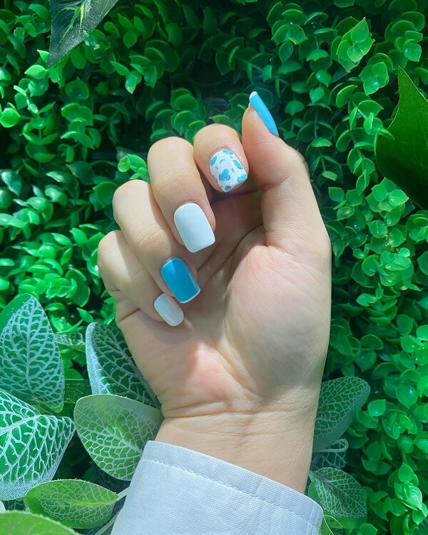 nail màu xanh pastel 3