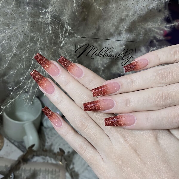 Mẫu nail ombre 4