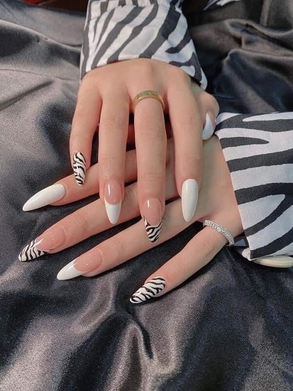 Mẫu nail trắng đẹp 3