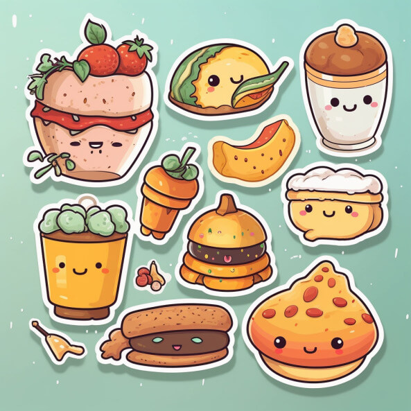 Sticker đồ ăn cute 3