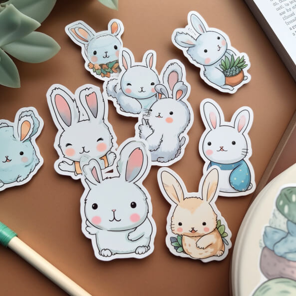 sticker thỏ cute 3