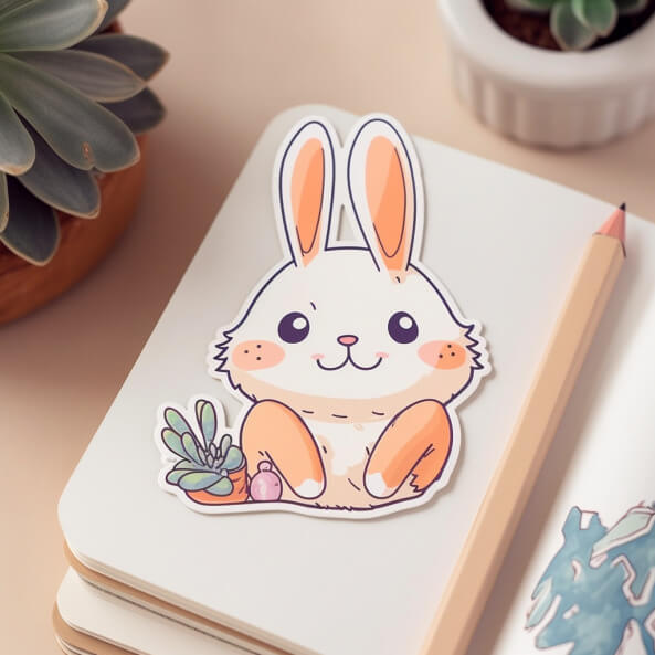 sticker thỏ cute 4