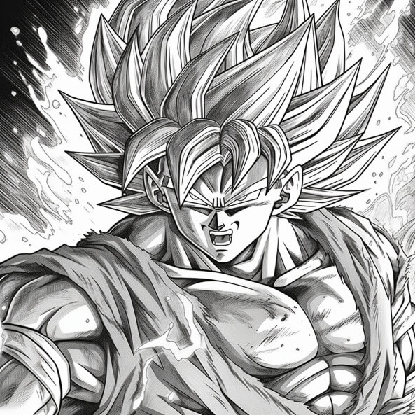 Tranh tô màu songoku 17