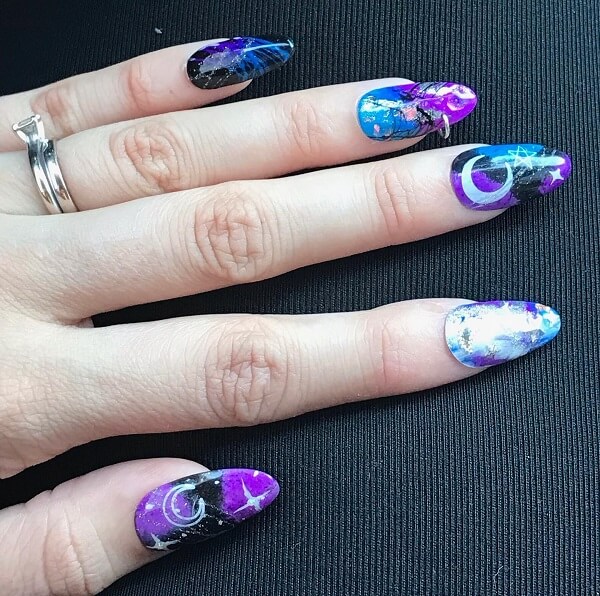 Mẫu nail galaxy 1