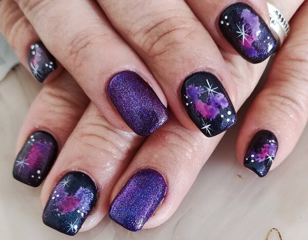 Mẫu nail galaxy 7