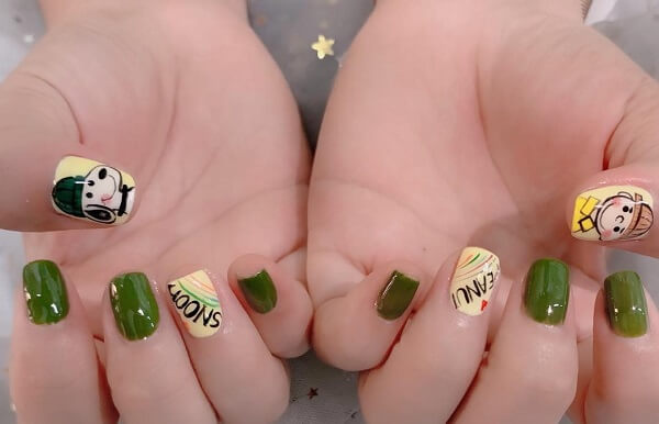 vẽ nail hoạt hình 1