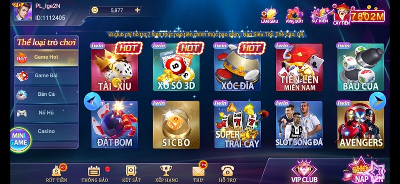 Iwin là một trong những cổng game hàng đầu thị trường