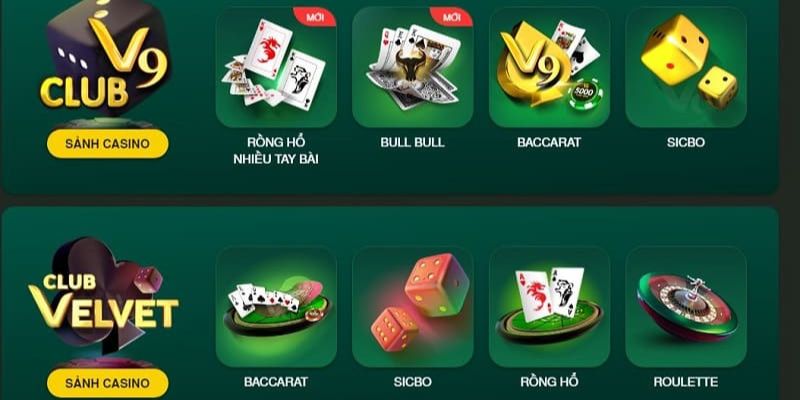 Những tựa game giải trí tại sân chơi V9Bet