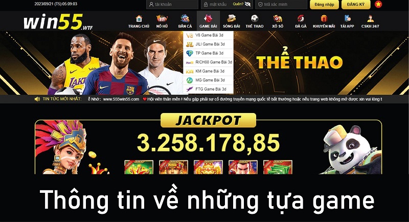 Thông tin về những tựa game Win55 có được