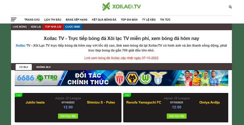 Link dự phòng của Xoilac 7 TV hỗ trợ xuyên suốt trận đấu