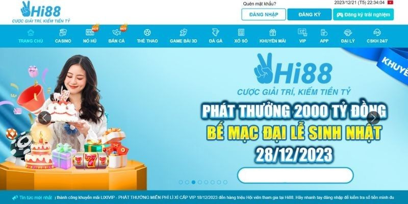 Hi88 luôn mang đến cho game thủ dịch vụ chất lượng, đẳng cấp