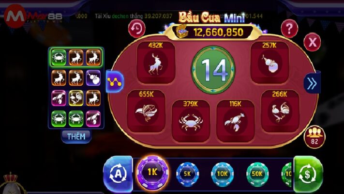 Đặt tiền cược cho bầu cua tại 789win