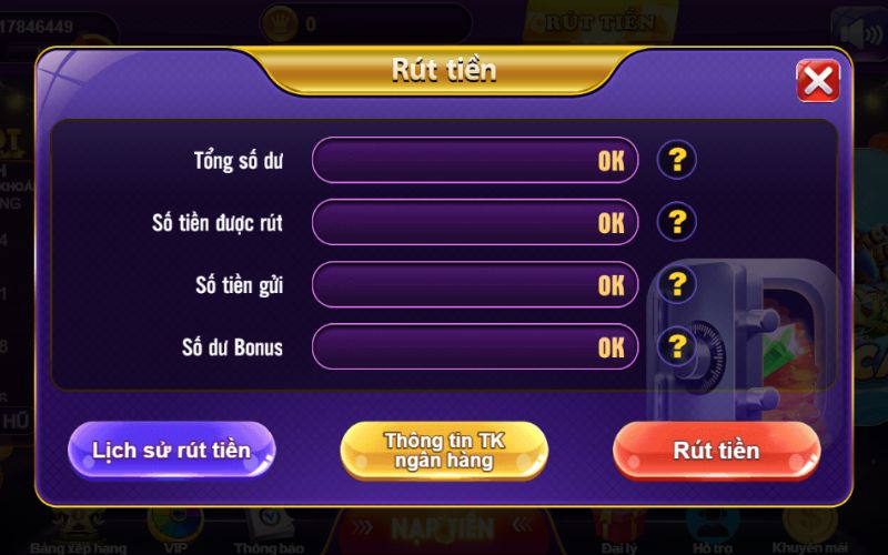 68 game bài xử lý giao dịch rút tiền