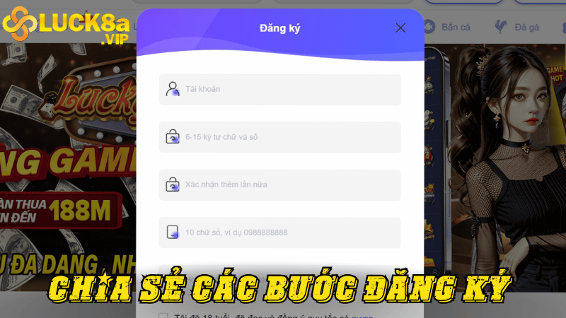 Các bước đăng ký Luck8 chi tiết