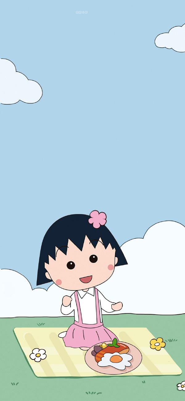 Hình nền Chibi Maruko-chan cho iphone 11