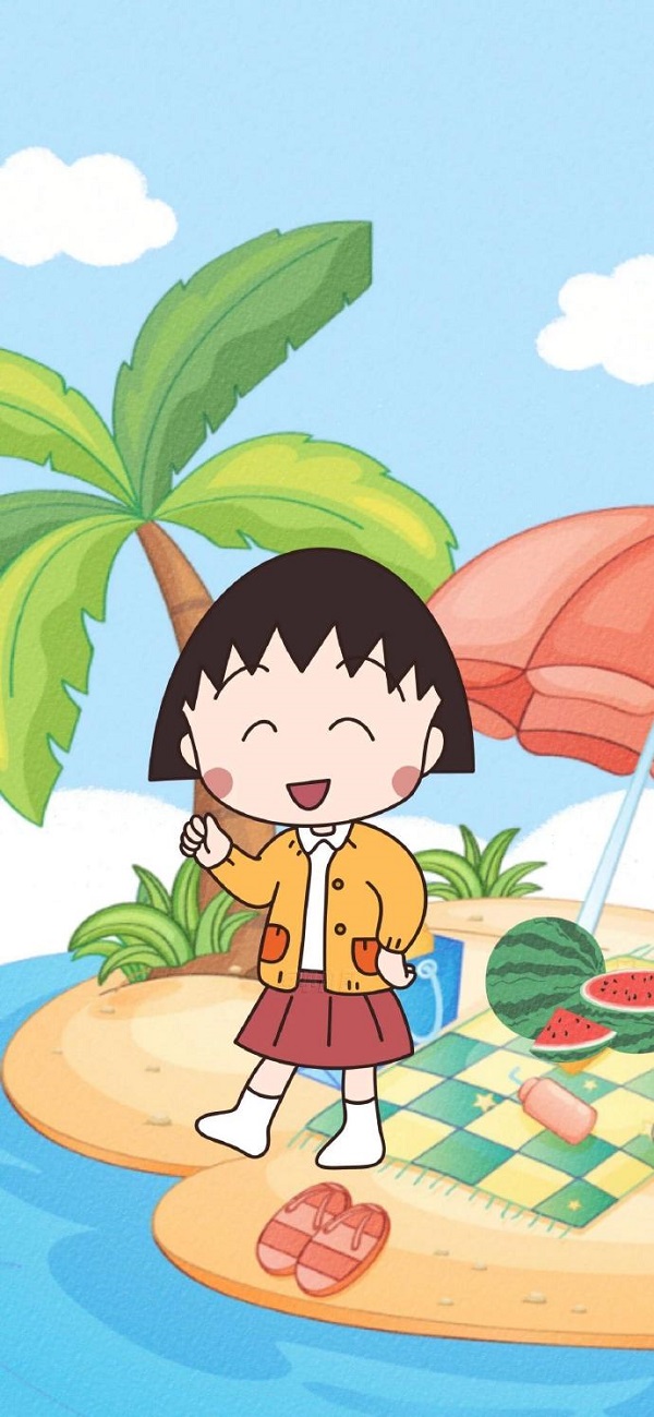 Hình nền Chibi Maruko-chan cho iphone 5