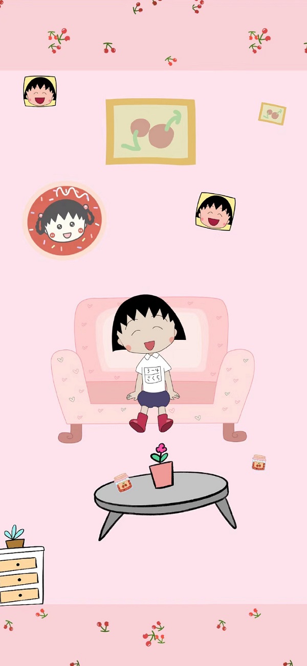 Hình nền Chibi Maruko-chan dễ thương 16