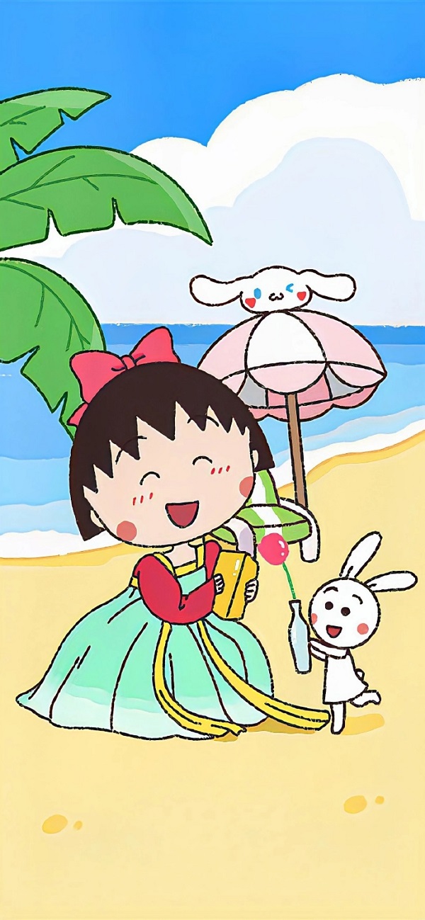 Hình nền Chibi Maruko-chan dễ thương 6