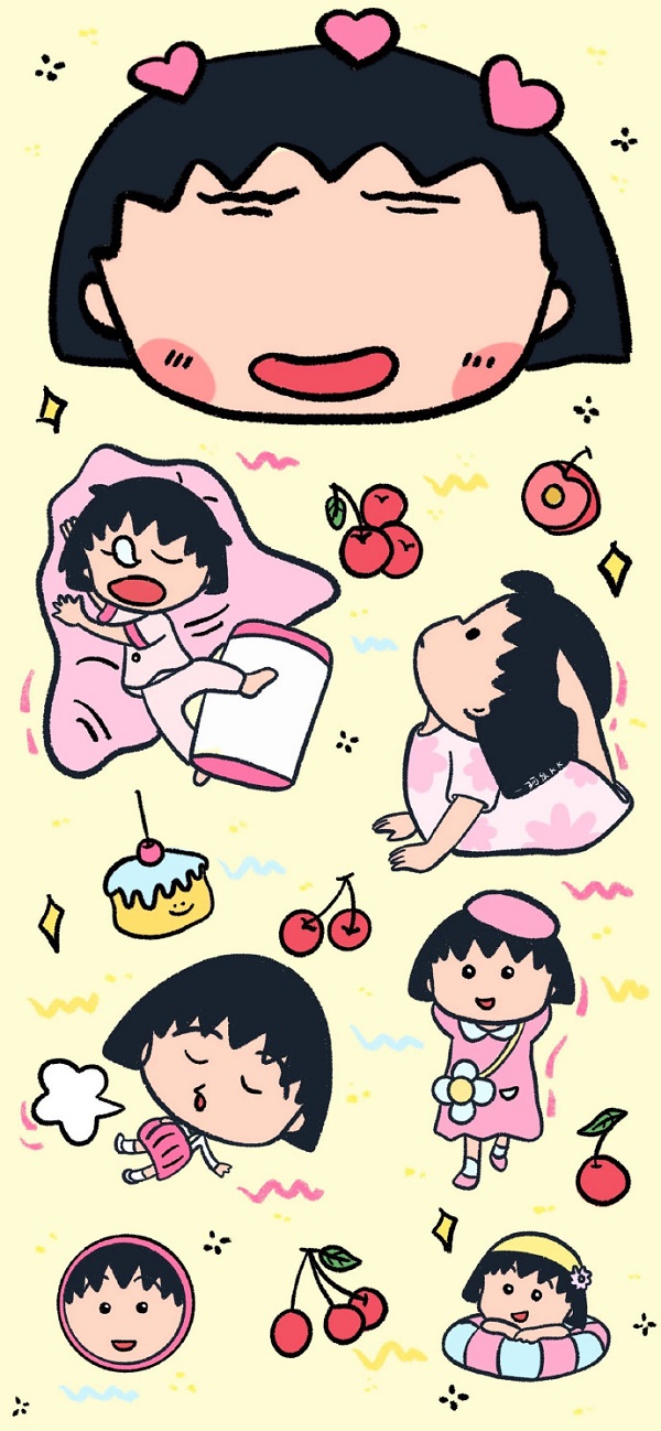 Hình nền Chibi Maruko-chan dễ thương 11