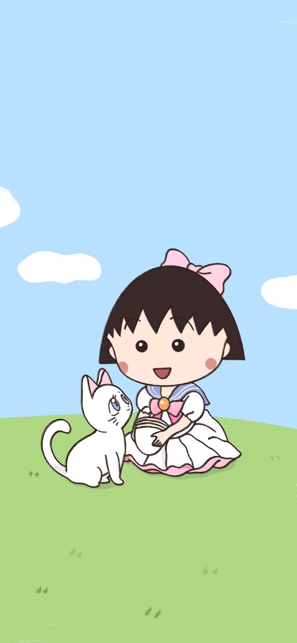 Hình nền Chibi Maruko-chan dễ thương 12