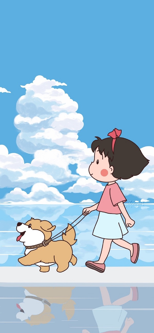 Hình nền Chibi Maruko-chan dễ thương 14