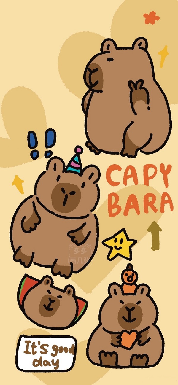 Hình nền Capybara cute 3